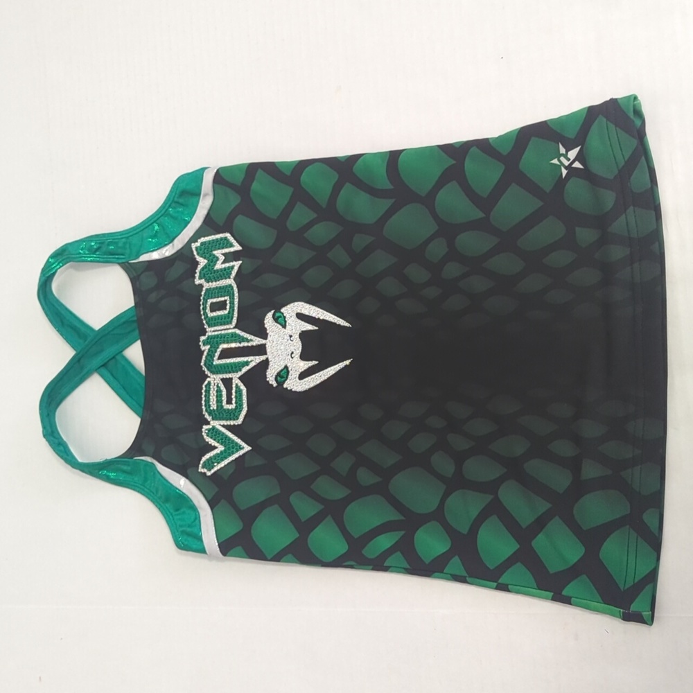 Rebel Athletics Venom Bling Sparkly Cheer Tank Top Women's Size AS Small or XS
